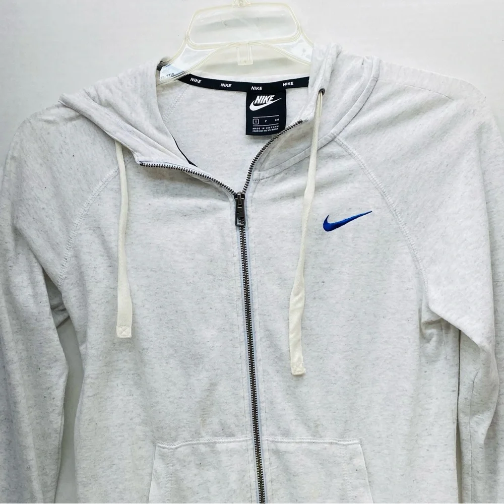 Nike Womens Heathered Gray Small Kentucky Wildcats Full Zip Raglan Hoodie Sports